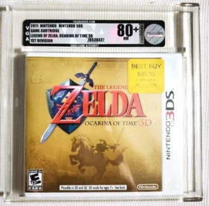 VGA 80+ Legend of Zelda Ocarina of Time 3D Graded Sealed First Revision 3DS RARE - Picture 1 of 6
