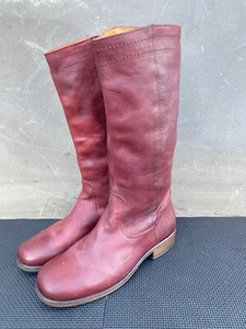 Fiorentini + Baker Botas Rojas Cuero Alto US Mujer Combate EU 37.5 | US 7.5 - Imagen 1 de 9