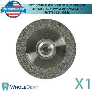 Fine Grit Double Sided Diamond Super Flex Dental Lab Disc Ø19mm Thickness 0.25mm - Picture 1 of 5