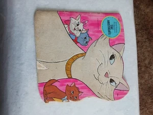 Rare Aristocats Golden Shape Fuzzy Textured Book HTF Rare - Picture 1 of 4
