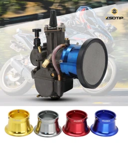 Carburetor 55mm Velocity Stack Carb Air Filter Horn Cup Funnel with Mesh Net - Picture 1 of 11