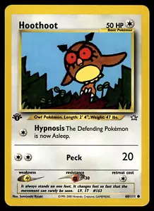 First Edition Hoothoot #060/111 Neo Genesis Pokemon Near Mint or Better - Picture 1 of 2