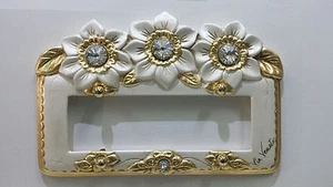 COPRI INTERRUTTORI 7 PULSANTI VIA VENETO CRISTALLI CERAMICA ORO ARREDO CASA - Imagen 1 de 1