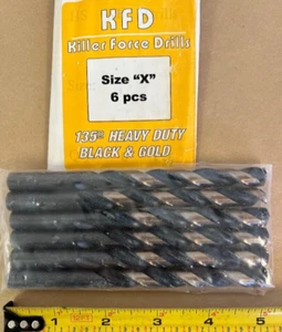 6 STCK. GRÖSSE X KFD KILLER FORCE BOHRER 135o SCHWERLAST SCHWARZ & GOLD - Bild 1 von 4