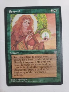 MTG Magic The Gathering Card Renewal Sorcery Green Homelands 1995 - Picture 1 of 2