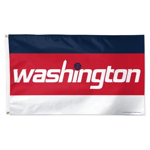 WinCraft Washington Wizards 3' x 5' Horizontal Stripe Deluxe Single-Sided Flag Cover