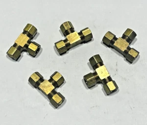 (5) 641x6 WEATHERHEAD Brass 3/8" Union Tee Self Align - Picture 1 of 8