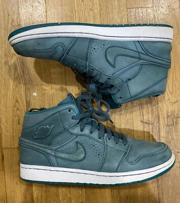 Nike Air Jordan 1 Mid Nouveau Teal Green 629151-306 Men’s Size 10.5 Rare - Image 1 of 4