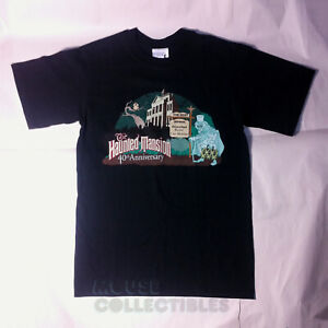 Disney Parks Haunted Mansion Cast Member Shirt 40th Anniversary Hatbox Ghost