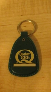 Vintage Quaker State Green and Gold Motor Oil Key Chain - Picture 1 of 2