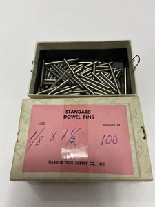 Standard Dübelstifte 1/8 x 1 1/2 Hafen Werkzeug Versorgungsunternehmen 100 Stück - Bild 1 von 3
