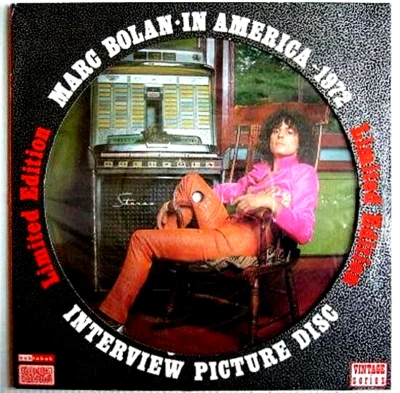 ? Pay More MARK BOLAN IN AMERICA - 1972 Ltd Ed UK 10" EP Interview PICTURE DISC - Image 1 of 4