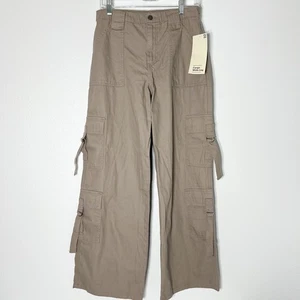 Nob No Boundries Hose Damen M (8-10) hellbraun Cargo weites Bein Baggy neu mit Etikett - Bild 1 von 10