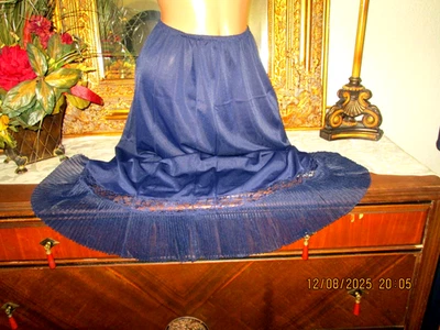 Lencería De Colección Van Raalte Medio Slip Opaquelón Encaje Acordeón Pliegues Azul Marino M Foto 1 de 4