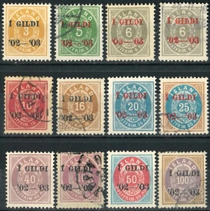 ISLA ISLANDIA 1902 Números - Sobreimpresos "Í GILDI '02- ́03" - USADO más MH - Imagen 1 de 2