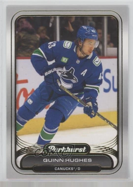 2023-24 Upper Deck Parkhurst Gold Foil Quinn Hughes #283 - Image 1 of 2