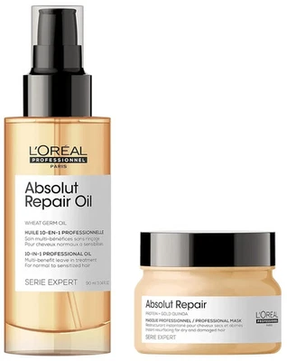 L'OREAL PROFESSIONNEL PARIS Absolut Repair Oil Hair Serum & Hair Mask 90 + 250ml - Image 1 of 4
