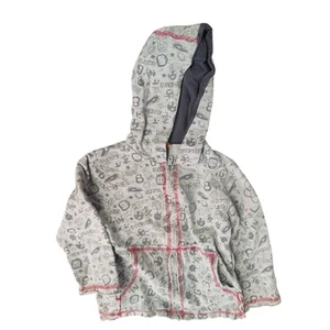 Monster Republic Full Zip Hoodie Toddler Boys Jacket Gray Space Theme 4T - Picture 1 of 8