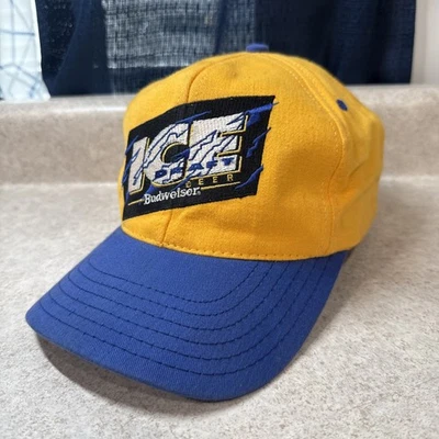 Gorra de béisbol Budweiser ICE Beer SnapBack amarilla/azul de colección Foto 1 de 4