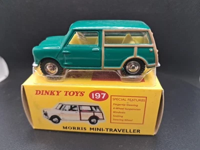 DINKY ATLAS TOYS - # 197 - MORRIS MINI-TRAVELLER IN GREEN - MIB - Image 1 of 4