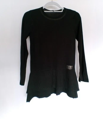 Dkny Girls Black Jersey Long Sleeve Skirt Tshirt Top Size 12 Years - Image 1 of 4