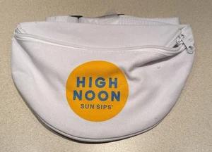 High Noon Seltzer White Fanny Pack with 2 Zippered Pockets & Clip Belt.  NEW - Picture 1 of 4