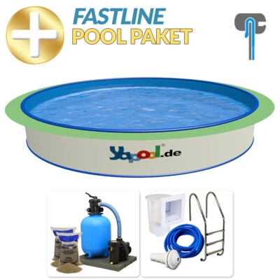 Fastline Pool Paket Einbau Stahlwand Rundbecken 4,5 x 1,2 m Folie 0,8 mm blau - Bild 1 von 4