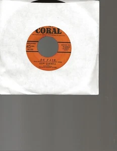 DON CORNELL - 45 - " BE FAIR " STRONG VG+ - Imagen 1 de 2