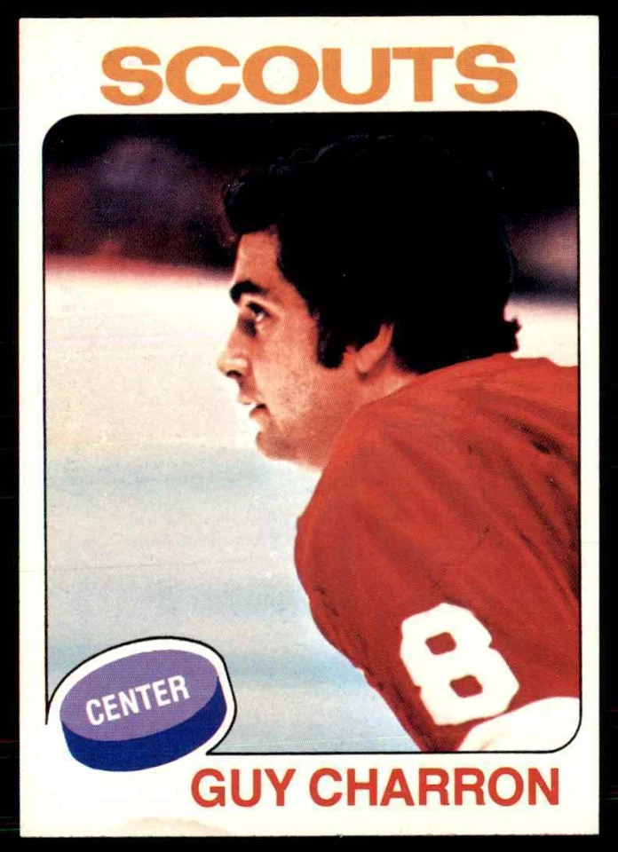 1975-76 Topps Hockey Card Guy Charron Kansas City Scouts #32 - Image 1 of 2