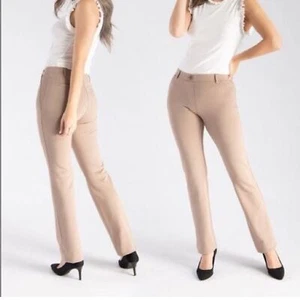 Betabrand Dress Pant Yoga Office Dress Pants in Beige Tan Brown Size Large - Picture 1 of 11