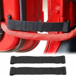 Schwarze Nylon Schwerlast Tür Kontrollbänder für Jeep für Wrangler 2 Stück - Bild 1 von 9