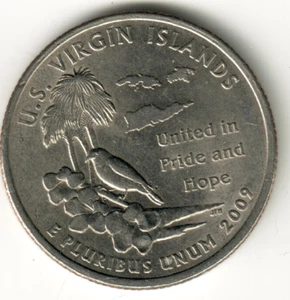 USA - 2009P - Washington ¼ $ - Virgin Islands - Rare - #16864 - Picture 1 of 2
