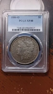 1886 O Morgan Silver Dollar $1 PCGS XF40 Original Nice 4890 - Picture 1 of 4