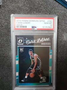 2016-2017 Donruss Optic Aqua #167 Caris LeVert Brooklyn Nets RC 16/25 PSA 10