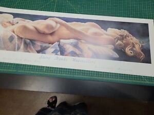 Steve Hanks, "Reclining Nude", NEW 39.25"×14"paper, 36"×10" image FREE SHIPPING