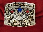 CHAMPION TROPHY BELT BUCKLE PRO RODEO☆1986☆MESQUITE TEXAS BULL RIDING☆RARE☆133