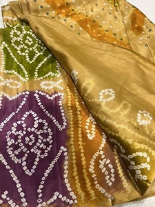 Silk Bandhani Saree With Blouse Material - Picture 1 of 2