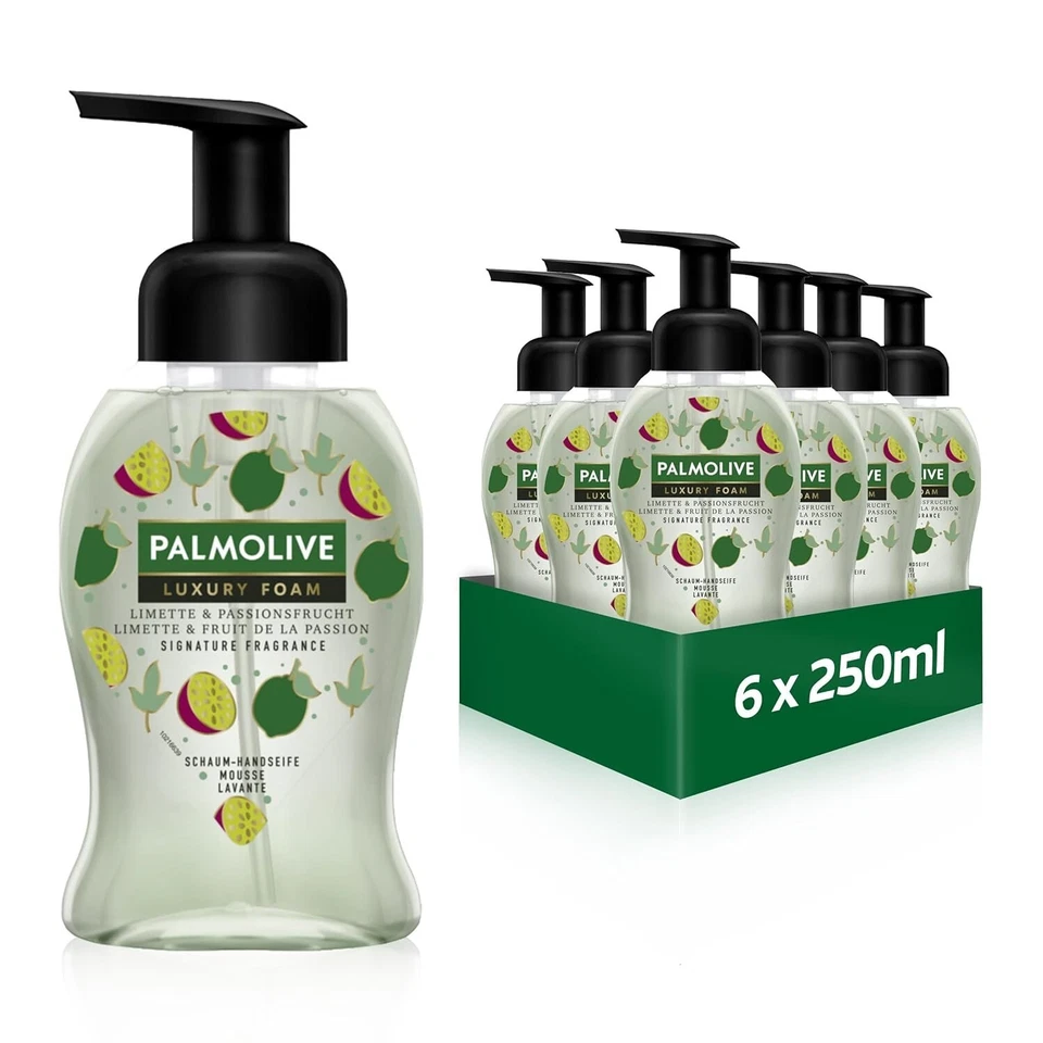 6x Palmolive Schaum Handseife Luxury Foam Limette & Passionsfrucht  (6x250ml) - Bild 1 von 1