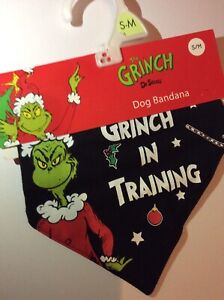 Grinch Dog Bandana Size S/M Christmas Free Post