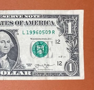 1996 May 9 (L 19960509 R) Birthday Note $1 One Dollar Bill - Picture 1 of 3