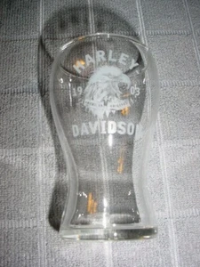 RARE HARLEY DAVIDSON 3.75" GLASS, AMERICAN ORIGINAL 1903, ETCHED, EAGLE LOGO - Picture 1 of 3