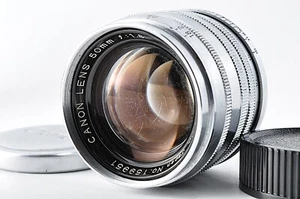 [Exc+5] Canon 50mm f/1.8 MF Silver Lens LTM L39 Leica Screw Mount From JAPAN - Picture 1 of 14