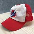 Fairway Foods Trucker Hat Cap Mens Os Red White Cotto Mesh Back Adjustable