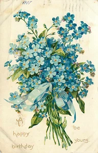 Cartolina Raphael Tuck Buon compleanno 1907 Gettysburg Annulla  - Foto 1 di 2