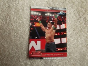 Topps Slam Attax - Fastlane "JOHN CENA defeats FINN BALOR" #24 - Card