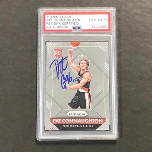 2015-16 PANINI PRIZM #333 Pat Connaughton Signed Rookie Card AUTO 10 PSA Slabbed