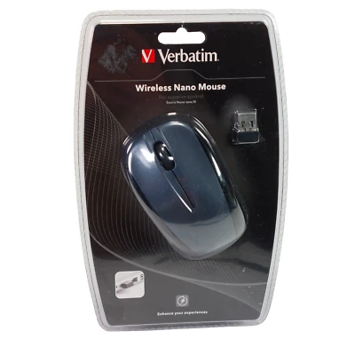 Verbatim Go Nano Mouse Nano Receiver Wireless Optical Blue - Image 1 of 4