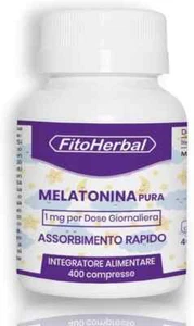 MELATONINA PURA FORTE Alto Dosaggio 400 Mini Cp per Sonno Naturale E Ristoratore - Foto 1 di 14