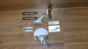 3DAY SALE Premium Round Bowtie Mirrors GM Resto Camaro Nova Chevelle Malibu +hdw - Picture 1 of 6