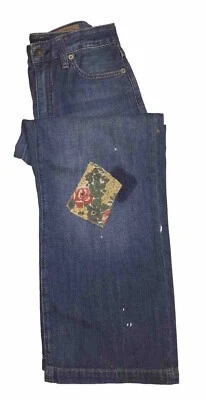 POLO RALPH LAUREN GIRL'S PAINT SPLATTER PATCH JEANS SIZE 10 NWT - Image 1 of 4